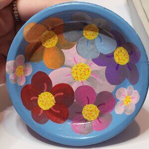 Flower Jewelry Trinket Dish - Hand Painted